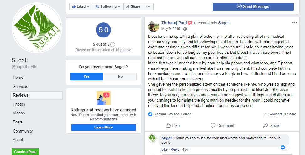 Facebook review from Tirtharaj Paul